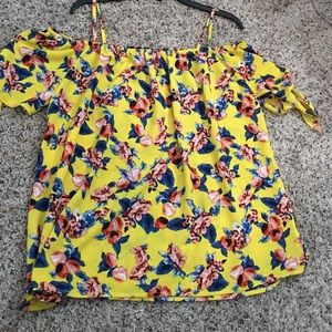 Yellow off the shoulder Blouse